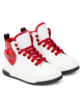 Moschino Kids Moschino Kids Leather high-top sneakers