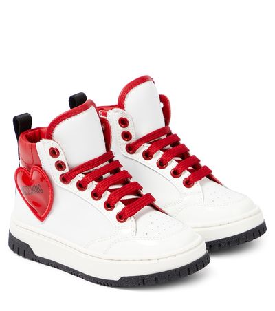 Moschino Kids Moschino Kids Leather high-top sneakers