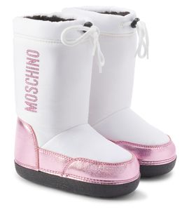 Moschino Kids Moschino Kids Logo faux leather snow boots