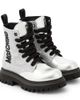 Moschino Kids Moschino Kids Logo glitter leather boots - 1