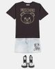 Moschino Kids Moschino Kids Logo glitter leather boots - 2