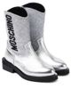 Moschino Kids Moschino Kids Logo glitter leather cowboy boots - 1