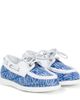 Moschino Kids Moschino Kids Logo leather-trimmed boat shoes - 1