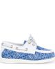 Moschino Kids Moschino Kids Logo leather-trimmed boat shoes - 3