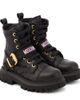 Moschino Kids Moschino Kids Logo leather-trimmed combat boots - 1