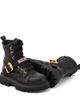 Moschino Kids Moschino Kids Logo leather-trimmed combat boots - 6