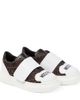 Moschino Kids Moschino Kids Logo leather-trimmed sneakers - 1