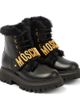 Moschino Kids Moschino Kids Logo leather boots - 1