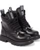 Moschino Kids Moschino Kids Logo leather combat boots - 1