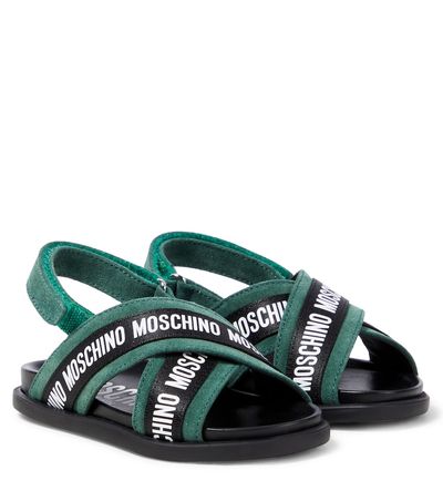Moschino Kids Moschino Kids Logo leather sandals