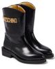 Moschino Kids Moschino Kids Logo patent leather cowboy boots - 1