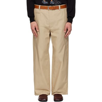 Moschino Moschino Beige Classic With Twist New Tailoring Trousers