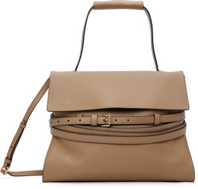 Moschino Moschino Beige 'Tie Me' Medium Bag