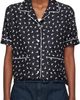 Moschino Moschino Black All Over Small Goose Print Silk Twill Blouse - 1