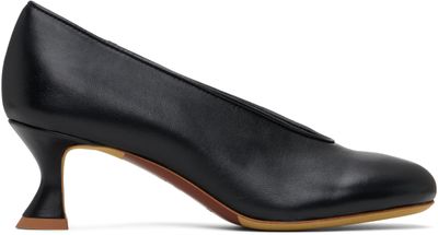 Moschino Moschino Black Duck Leather Heels