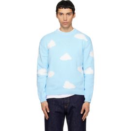 Moschino Moschino Blue Archive Cloud Organic Cotton Blend Sweater