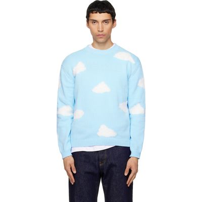 Moschino Moschino Blue Archive Cloud Organic Cotton Blend Sweater