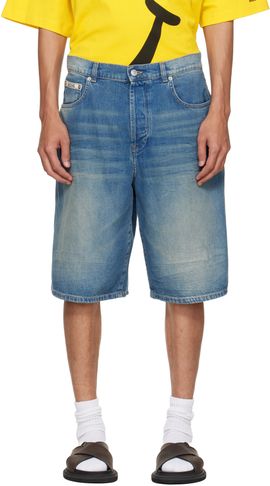 Moschino Moschino Blue Logo Denim Shorts