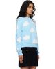 Moschino Moschino Blue Organic Cotton Blend Archive Cloud Sweater - 2