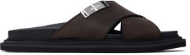 Moschino Moschino Brown Calfskin Sandals