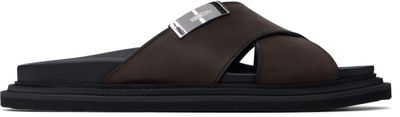Moschino Moschino Brown Calfskin Sandals