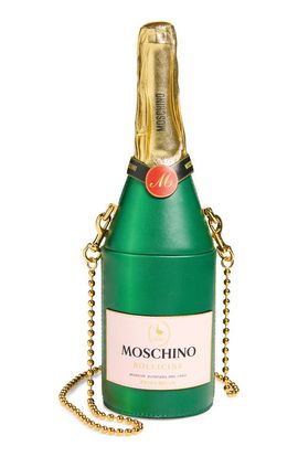 Moschino Moschino Champagne Bottle Leather Clutch