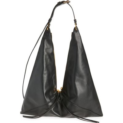 Moschino Moschino Folded Leather Hobo Bag