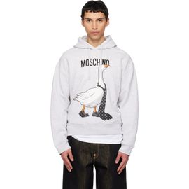 Moschino Moschino Gray Archive Goose Hoodie