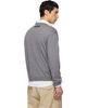 Moschino Moschino Gray Extra-Fine Merino Wool Intarsia Sweater - 3