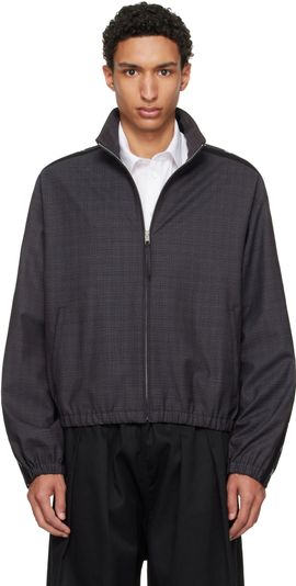 Moschino Moschino Gray Logo Tape Jacket