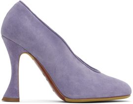 Moschino Moschino Purple Duck Suede Heels