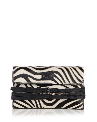 Moschino Moschino Tie Me Calf Hair Clutch
