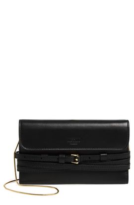 Moschino Moschino Tie Me Leather Wallet on a Chain