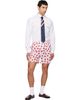 Moschino Moschino White & Red Print Lightweight Cotton Poplin Shorts - 4