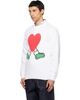 Moschino Moschino White All Over Hearts Sweater - 4