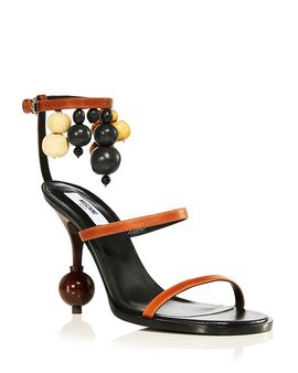Moschino Moschino Women's Beaded Satin Sandals