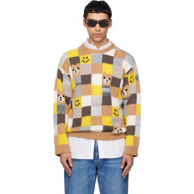 Moschino Moschino Yellow & Beige Wool & Cashmere Blend Sweater