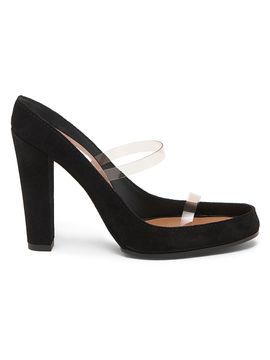 Moschino Women's 70MM Suede Block Heel Mules