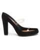 Moschino Women's 70MM Suede Block Heel Mules - 6