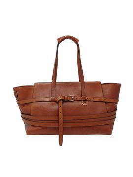 Moschino Women's Belted Leather Tote Bag