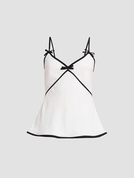 Moschino Women's Bow Contrast Trim Cami