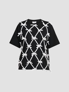 Moschino Women's Bow Cotton T-Shirt