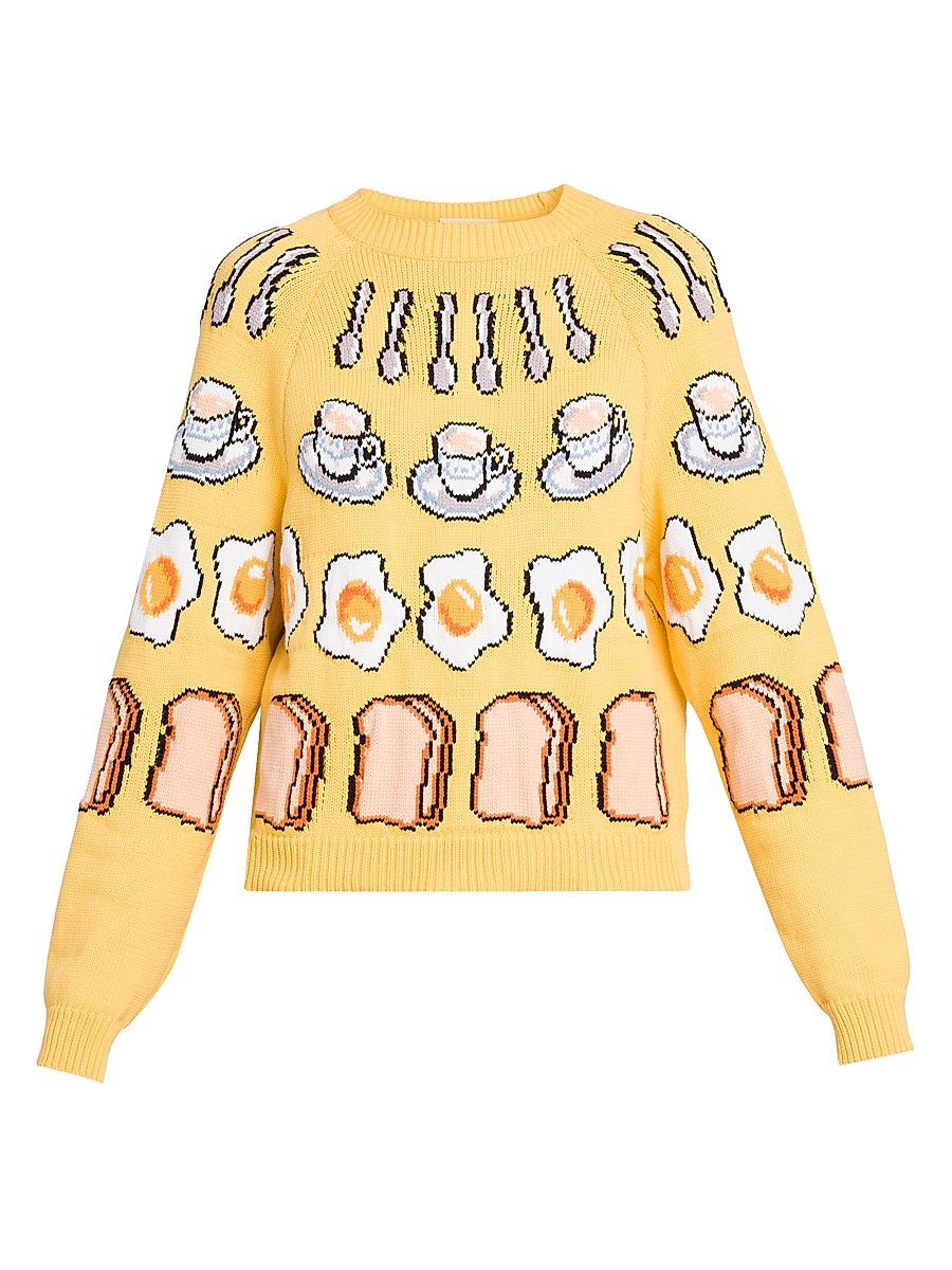 Moschino - Women's Breakfast Cotton-Blend Sweater