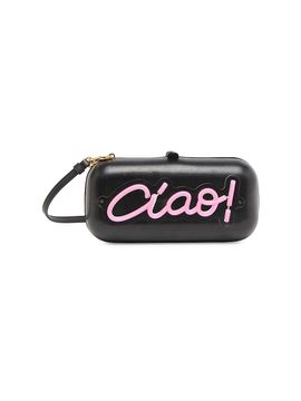 Moschino Women's 'Ciao!' Script Logo Clutch