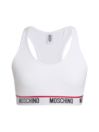 Moschino Women's Core Logo Tape Sports Bra
