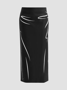 Moschino Women's Cotton Midi Skirt