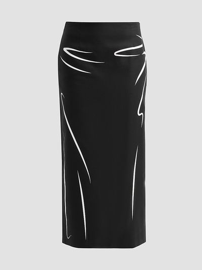 Moschino Women's Cotton Midi Skirt