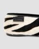 Moschino Women's Duck Zebra-Print Calf Hair Ballerina Flats - 5