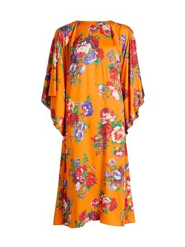 Moschino Women's Floral Jersey Draped Midi-Dress