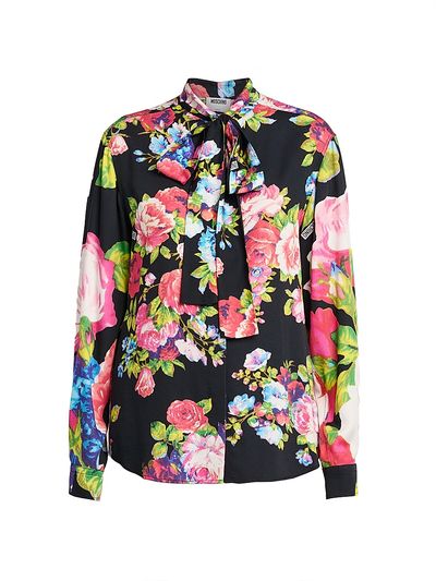 Moschino Women's Floral Satin Blouse